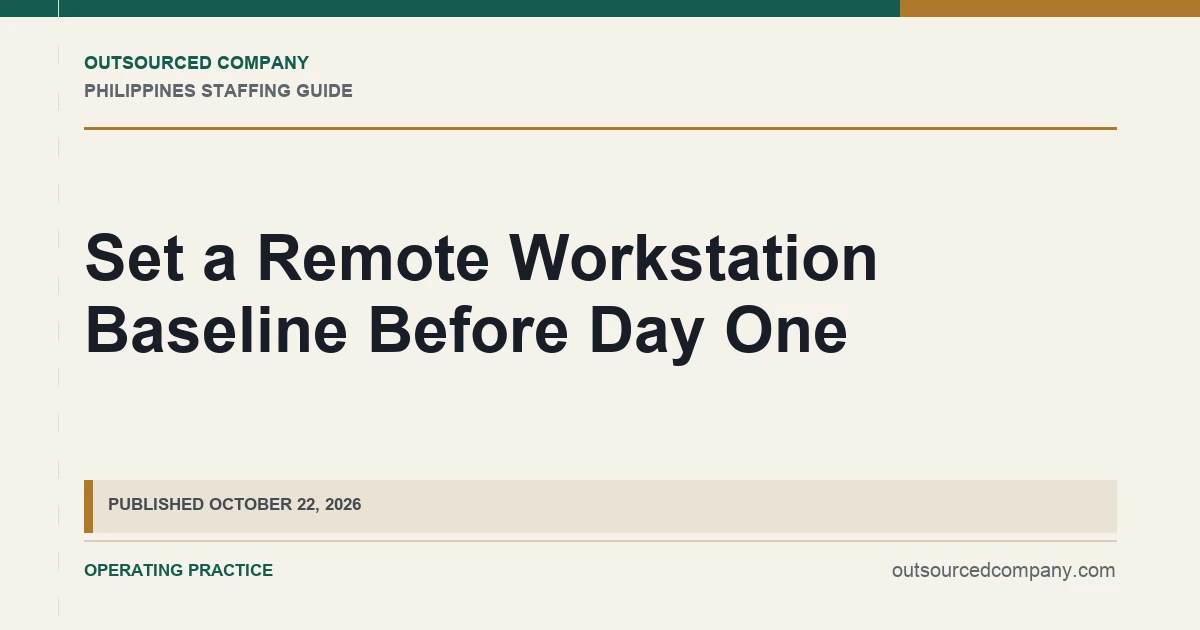 Set a Remote Workstation Baseline Before Day One operations illustration
